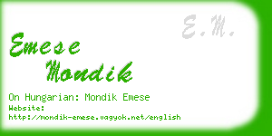 emese mondik business card